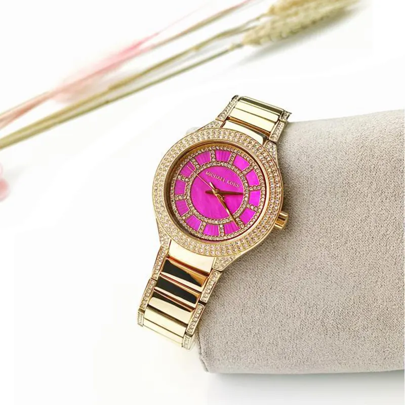 Michael Kors Mini Kerry Fuchsia Dial Ladies Watch- MK3442